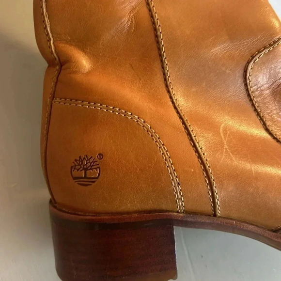 Timberland Leather Knee High Riding Style Cognac Boots size 6.5 - Picture 2 of 12